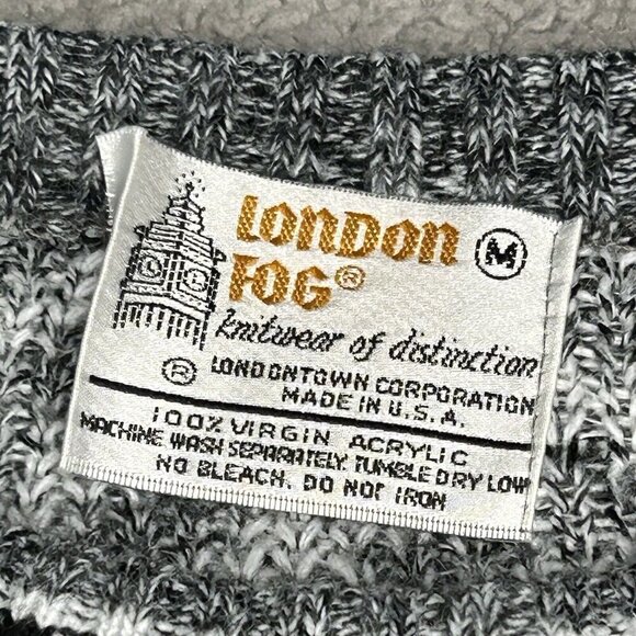Vintage London Fog Sweater Mens Medium Aztec Geometric Knit Pullover 90s USA - Picture 4 of 11